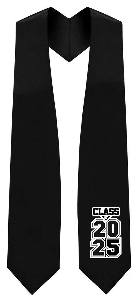 Black "Class of 2025/2026" Graduation Stole