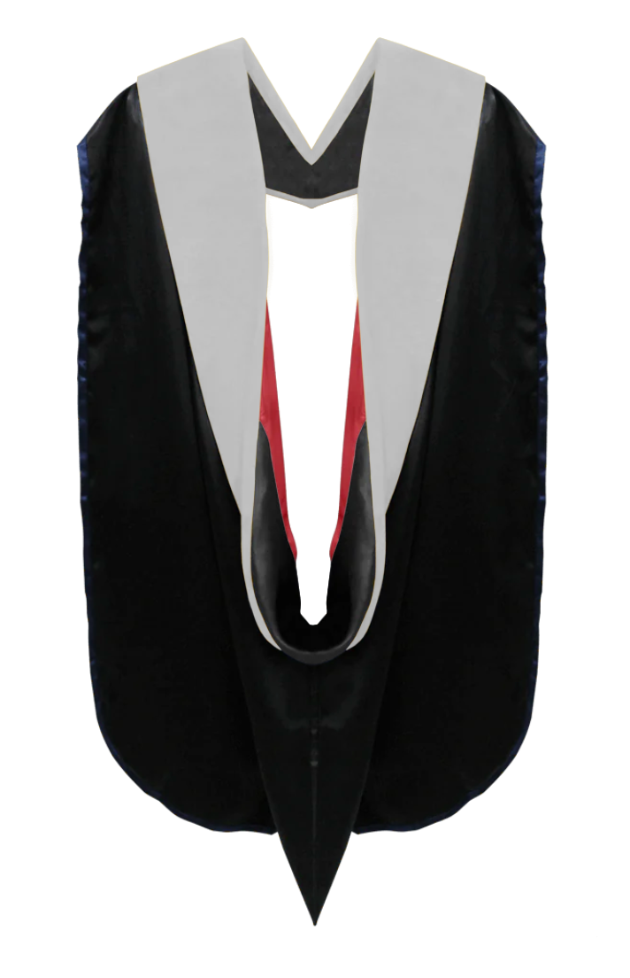 Doctoral Hoods on Clearance (FINAL SALE) - Silver/Grey Velvet