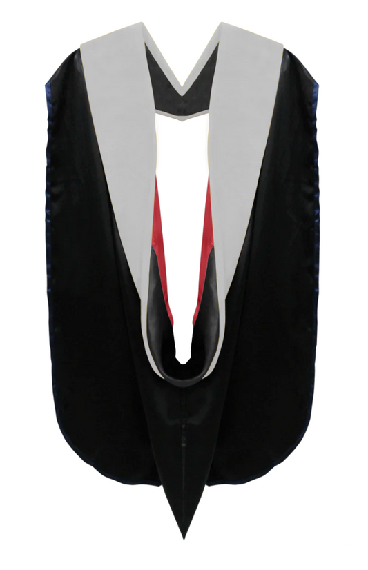 Doctoral Hoods on Clearance (FINAL SALE) - Silver/Grey Velvet