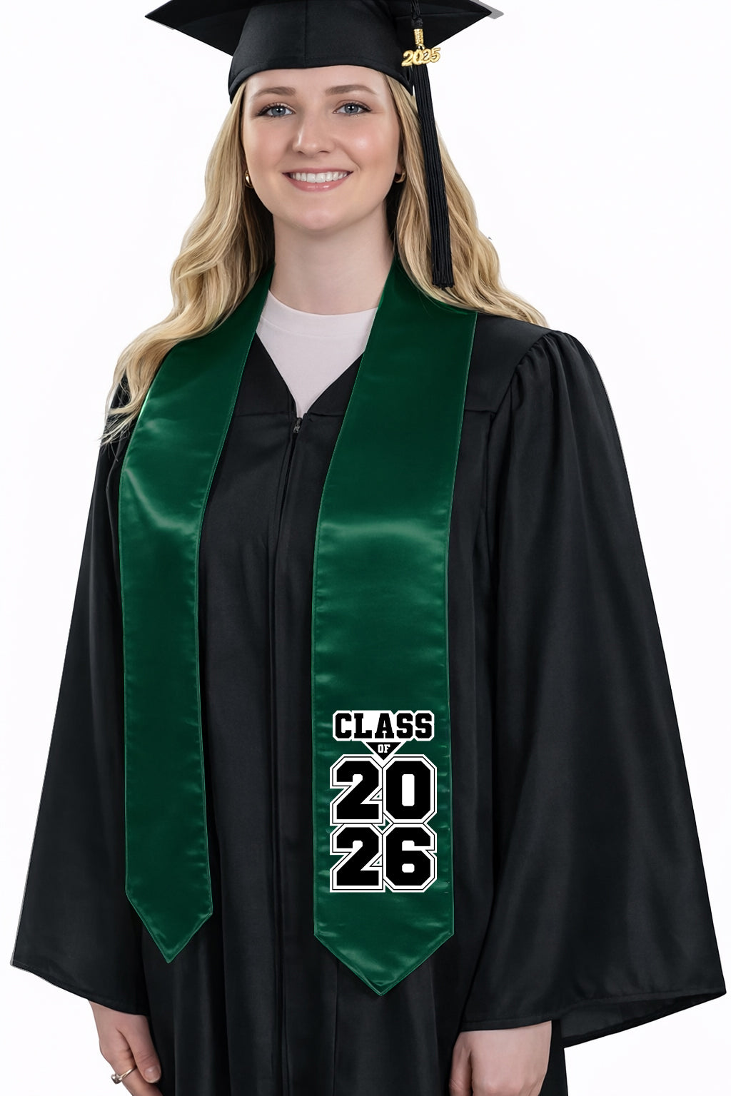Hunter Green "Class of 2025/2026" Graduation Stole