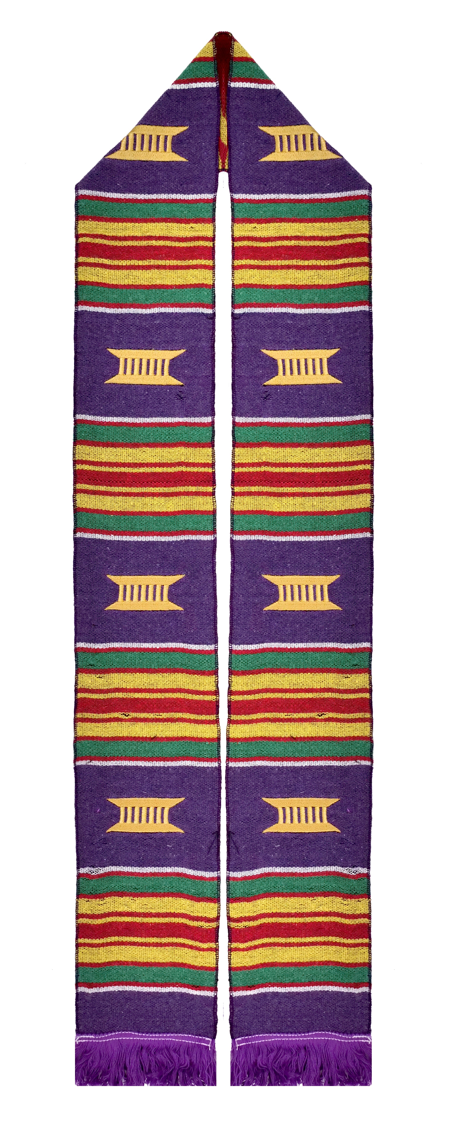 Purple Kente Graduation Stole - Purple Kente Sash Purple Kente Graduation Stole - Purple Kente Sash