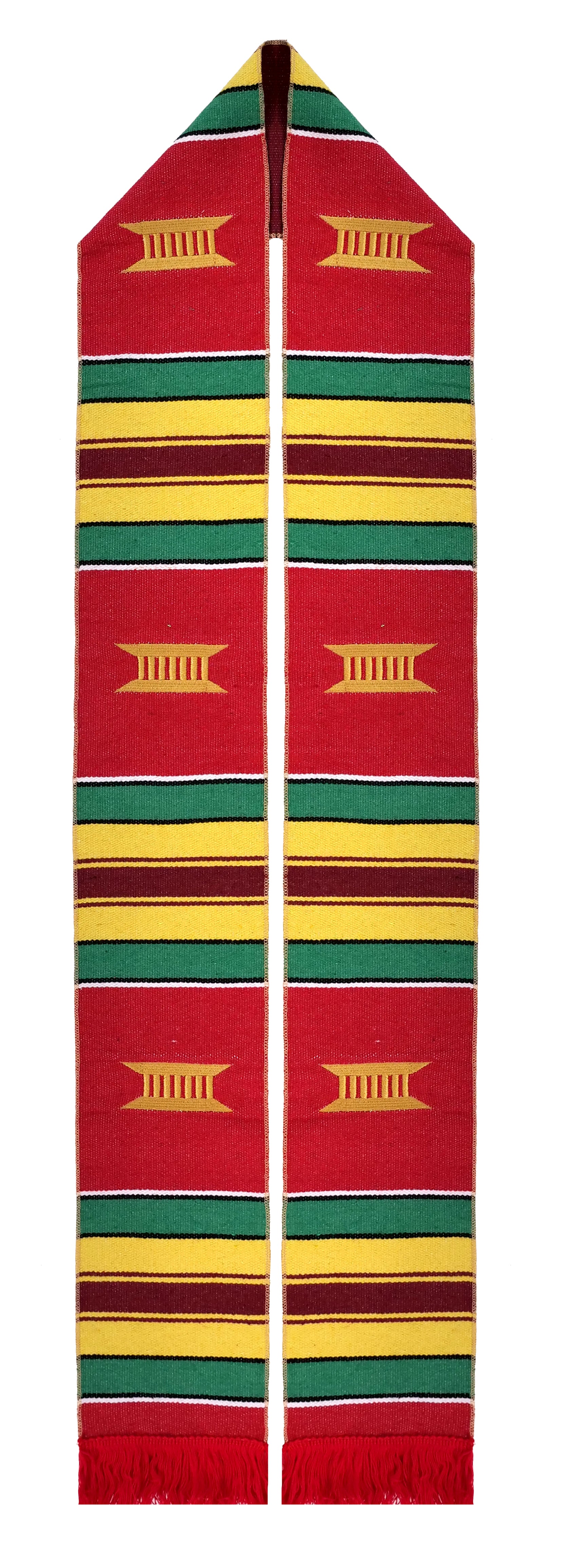 Red Kente Graduation Stole - Red Kente Sash Red Kente Graduation Stole - Red Kente Sash