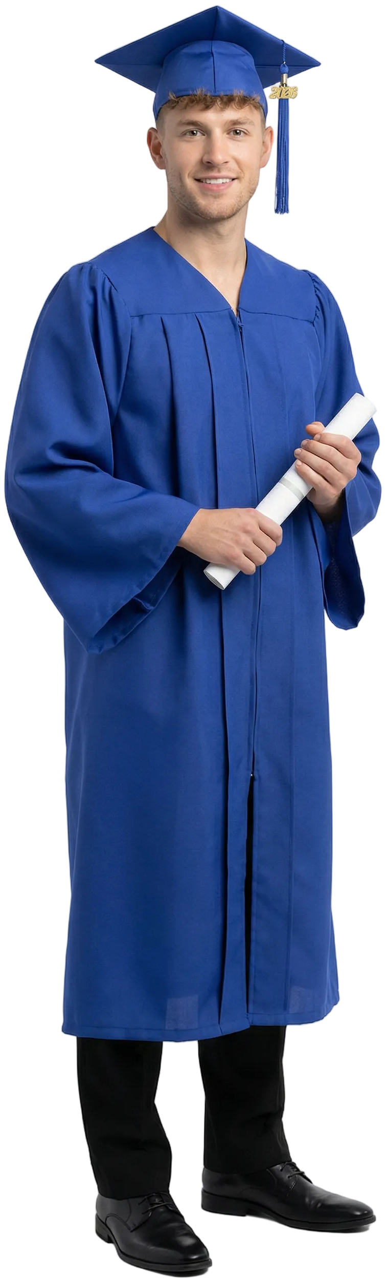 Matte Royal Blue Bachelors Cap & Gown - College & University Matte Royal Blue Bachelors Cap & Gown - College & University