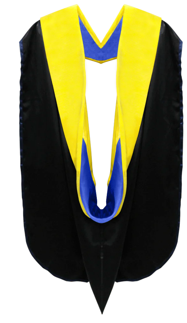 Doctoral Hoods on Clearance (FINAL SALE) - Lemon Yellow Velvet