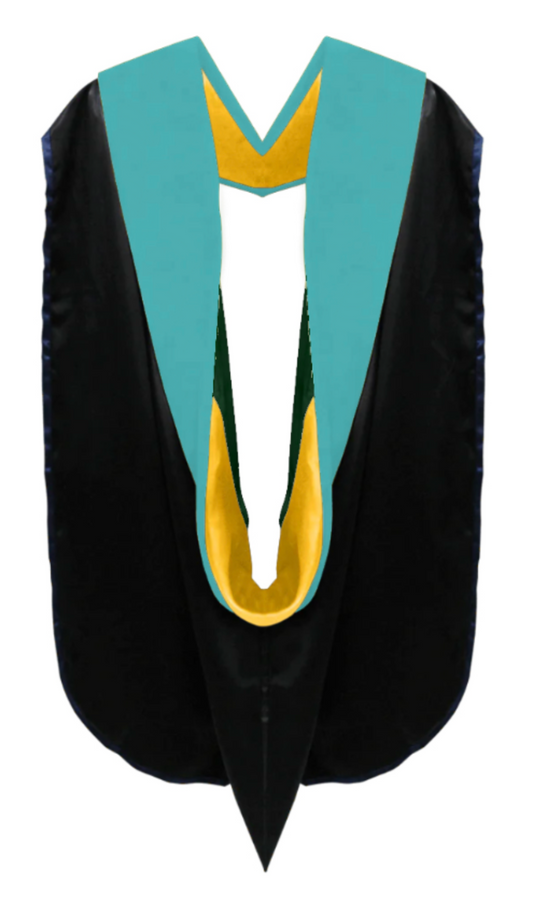 Doctoral Hoods on Clearance (FINAL SALE) - Peacock Blue Velvet
