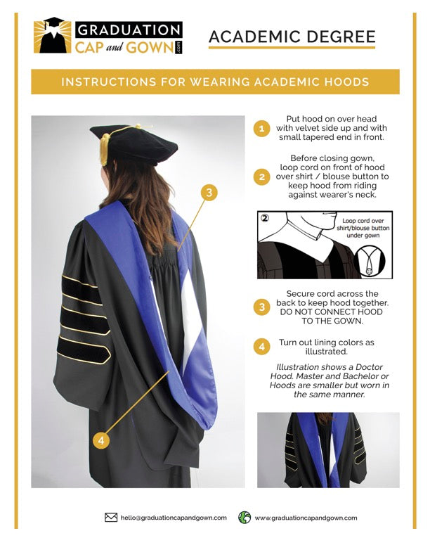 Doctor of Education Hood - Light Blue & Gold