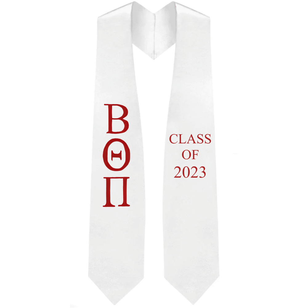 Beta Theta Pi Greek Lettered Stole w/ Year