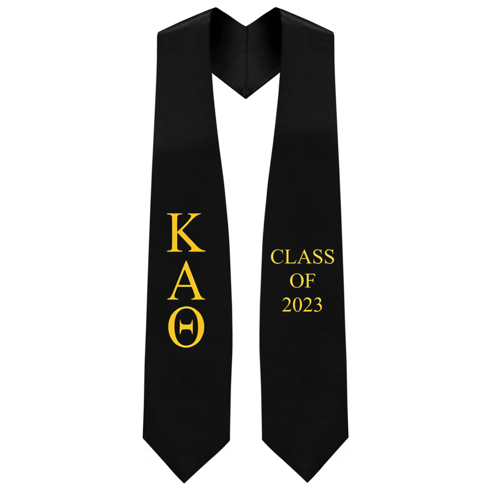 Kappa Alpha Theta Greek Lettered Stole w/ Year