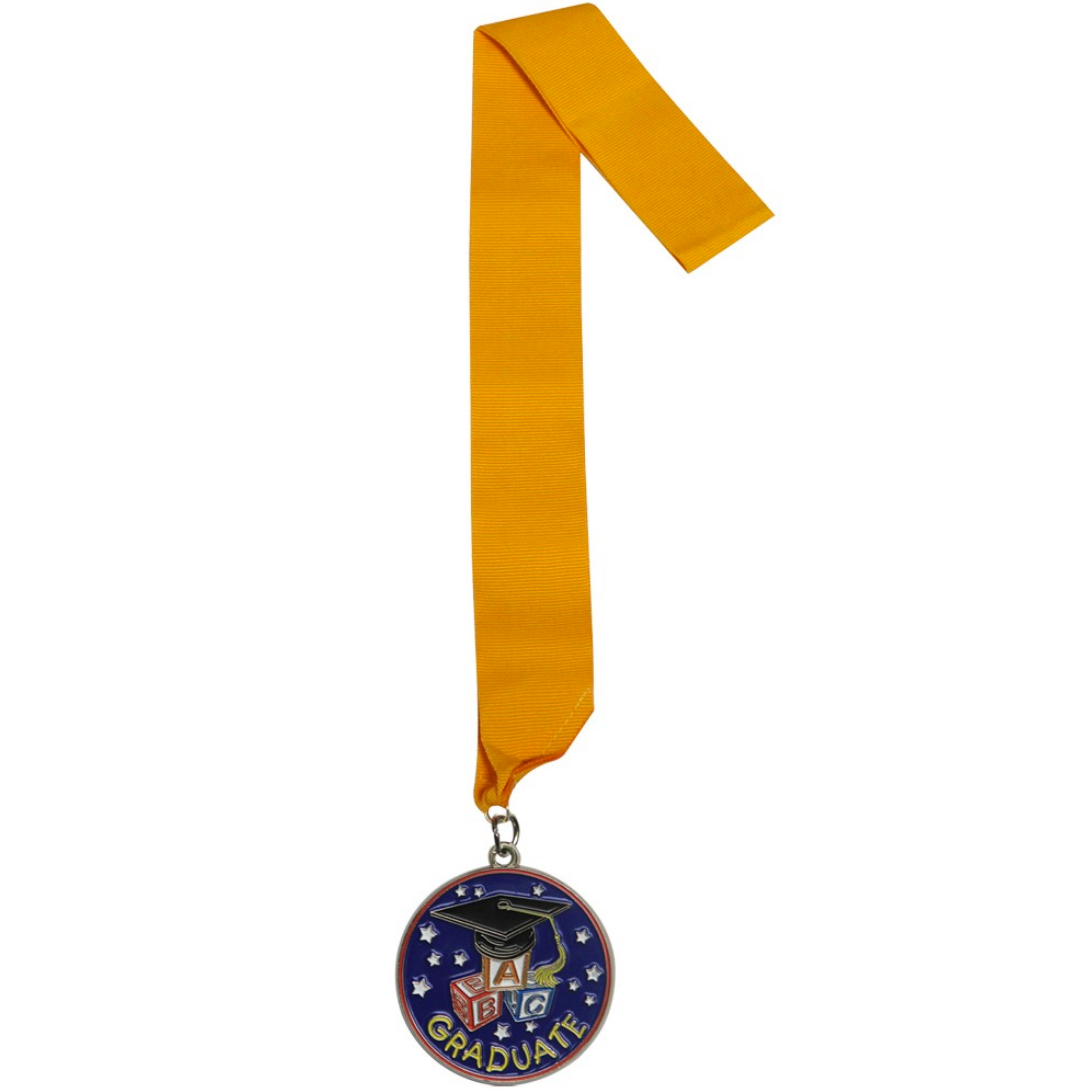 Childs Graduation Medal - Preschool & Kindergarten - Graduation Cap and Gown