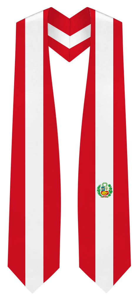 Peru Graduation Stole - Peru Flag Sash