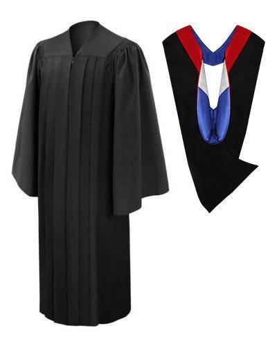 graduation dress bachelor Bachelors gown - Elegant style gown - graduation gown - Academic dress - Black graduation robe
