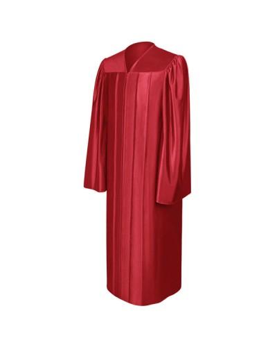 Shiny Red Bachelors Graduation Gown - College & University Graduation Cap and Gown Shiny Red Bachelors Graduation Gown - College & University Graduation Cap and Gown