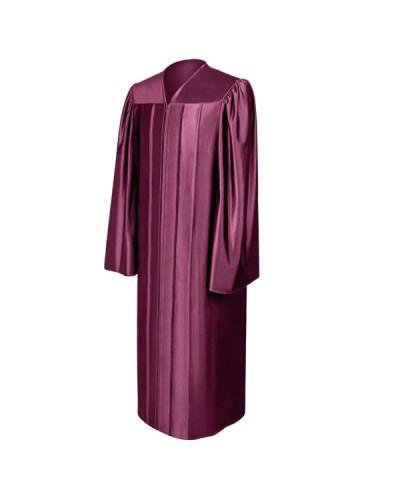 Shiny Maroon Bachelors Graduation Gown - College & University Graduation Cap and Gown Shiny Maroon Bachelors Graduation Gown - College & University Graduation Cap and Gown