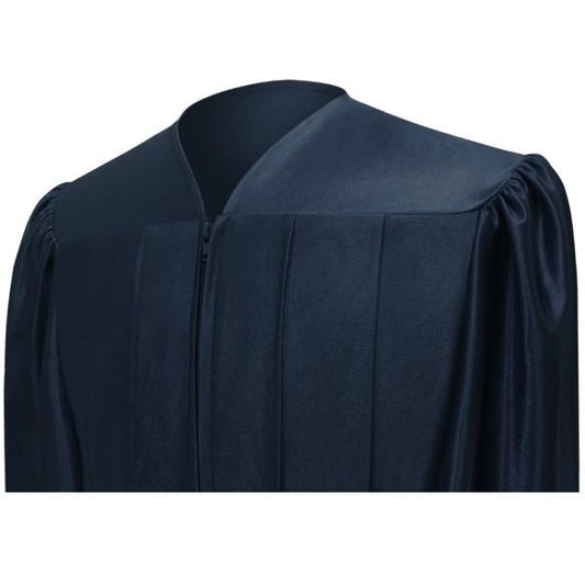 Shiny Navy Blue Bachelors Cap & Gown - College & University
