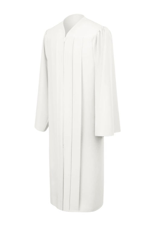 Matte White High School Graduation Gown 57 (6'0" - 6'2") Matte White High School Graduation Gown 57 (6'0" - 6'2")