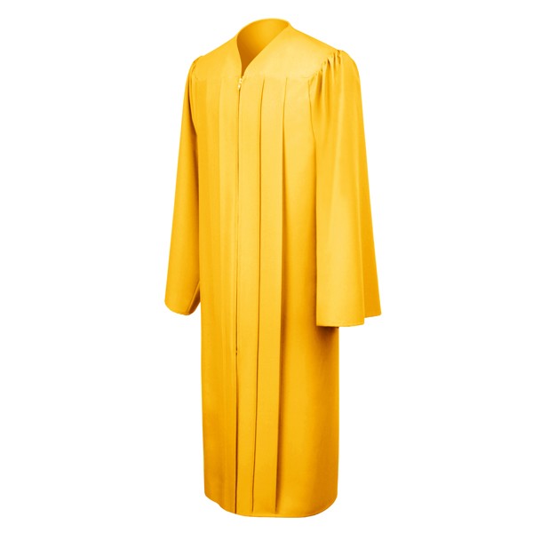 Matte Gold High School Graduation Gown 54 (5'9" - 5'11") Matte Gold High School Graduation Gown 54 (5'9" - 5'11")