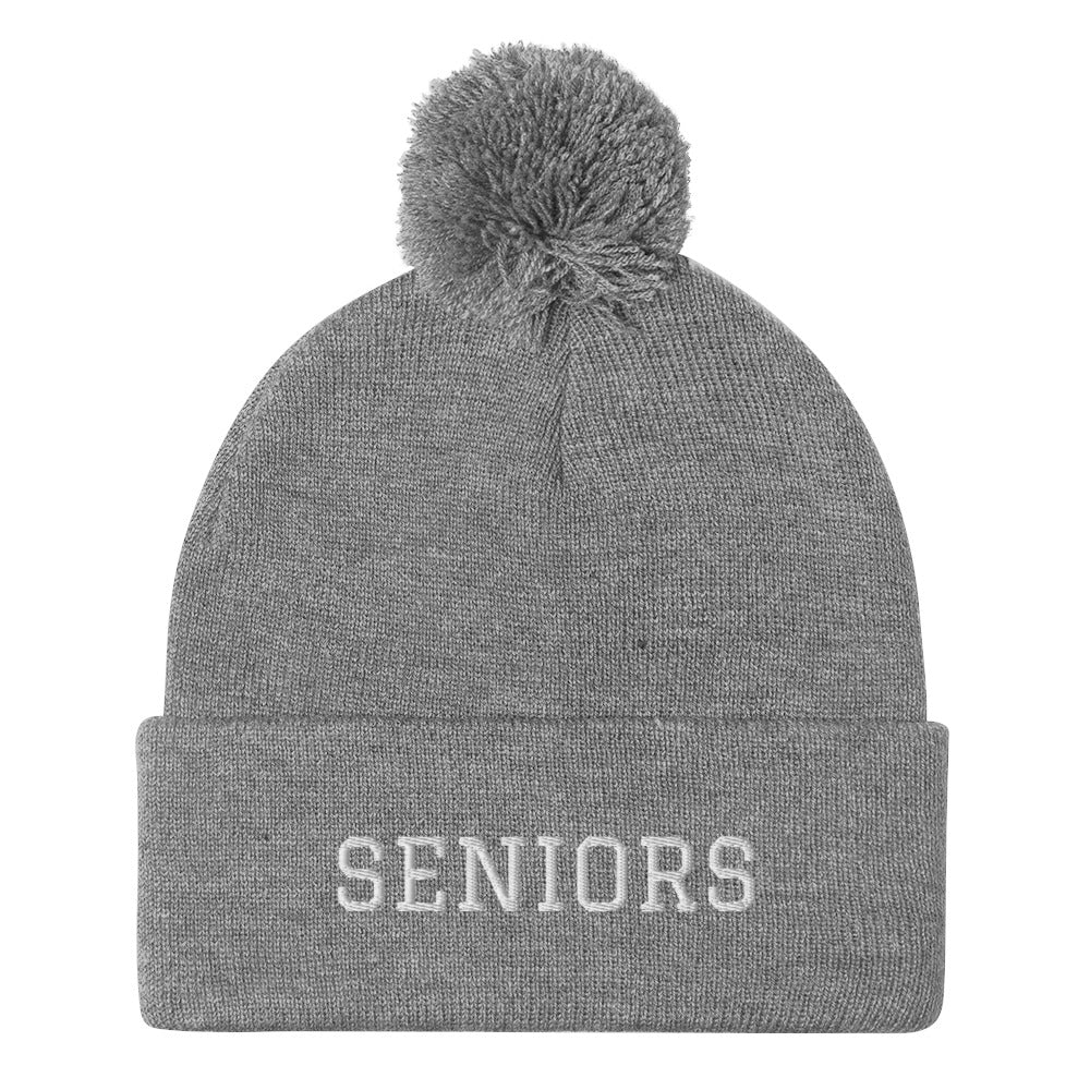 Graduation "SENIORS" Pom-Pom Beanie - Graduation Cap and Gown