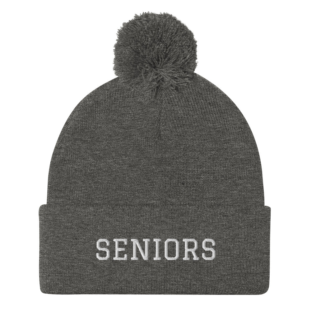 Graduation "SENIORS" Pom-Pom Beanie - Graduation Cap and Gown