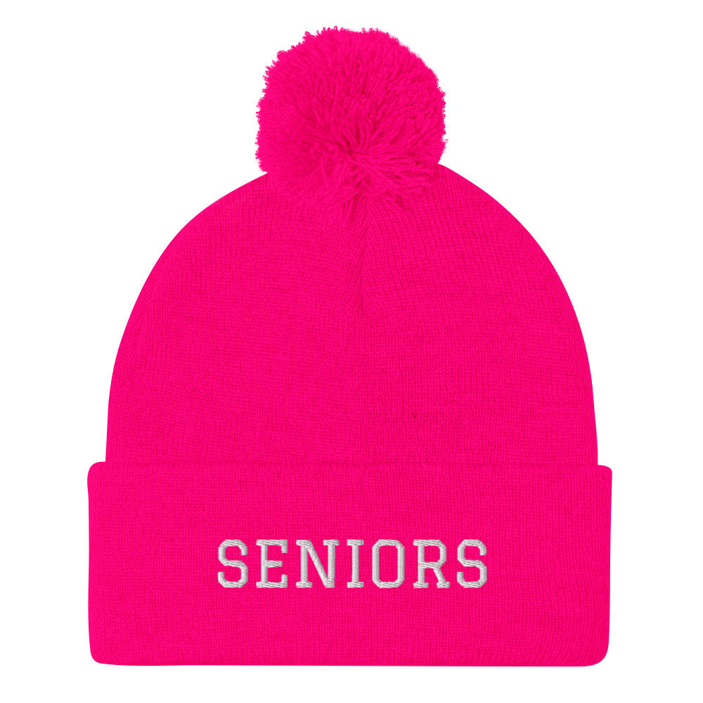 Graduation "SENIORS" Pom-Pom Beanie - Graduation Cap and Gown