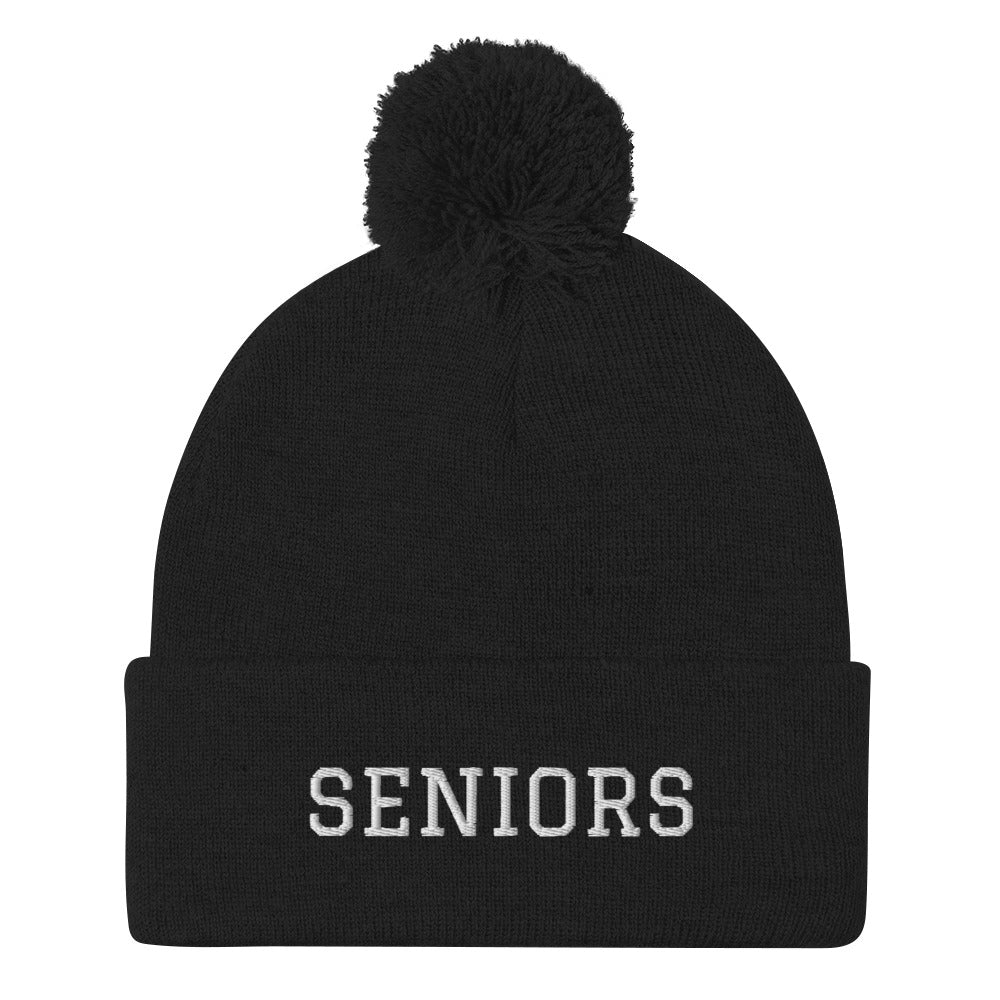 Graduation "SENIORS" Pom-Pom Beanie - Graduation Cap and Gown
