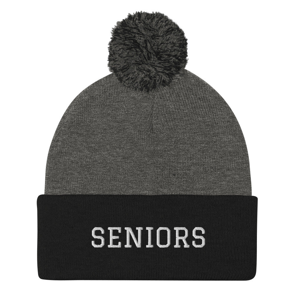 Graduation "SENIORS" Pom-Pom Beanie - Graduation Cap and Gown