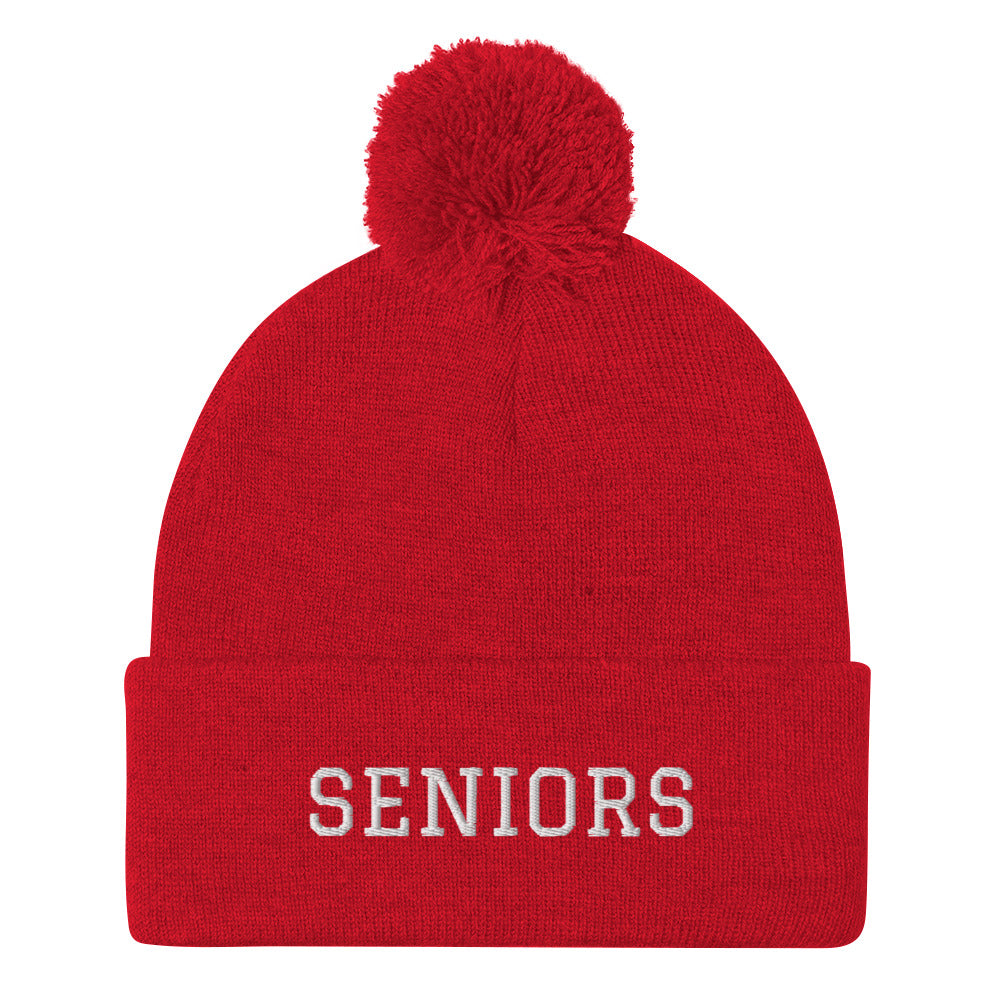 Graduation "SENIORS" Pom-Pom Beanie - Graduation Cap and Gown