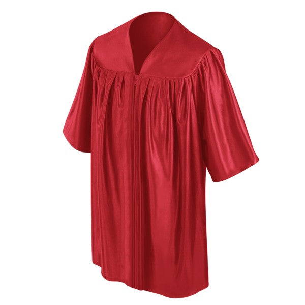 Child Shiny Red Graduation Gown - Preschool & Kindergarten Gowns Child Shiny Red Graduation Gown - Preschool & Kindergarten Gowns