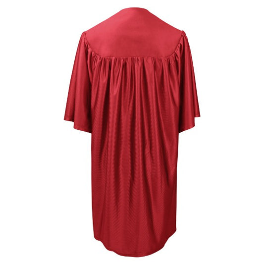 Child Shiny Red Graduation Cap & Gown - Preschool & Kindergarten