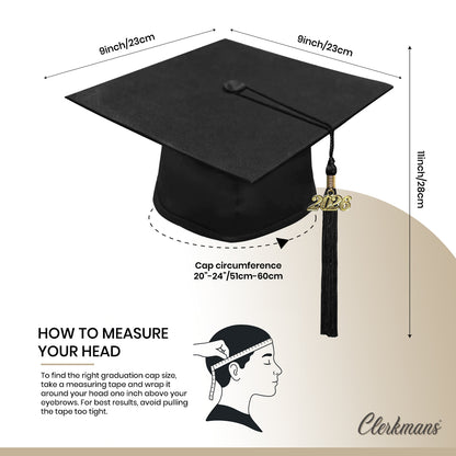 Classic Masters Graduation Cap, Gown, Tassel & Hood Package