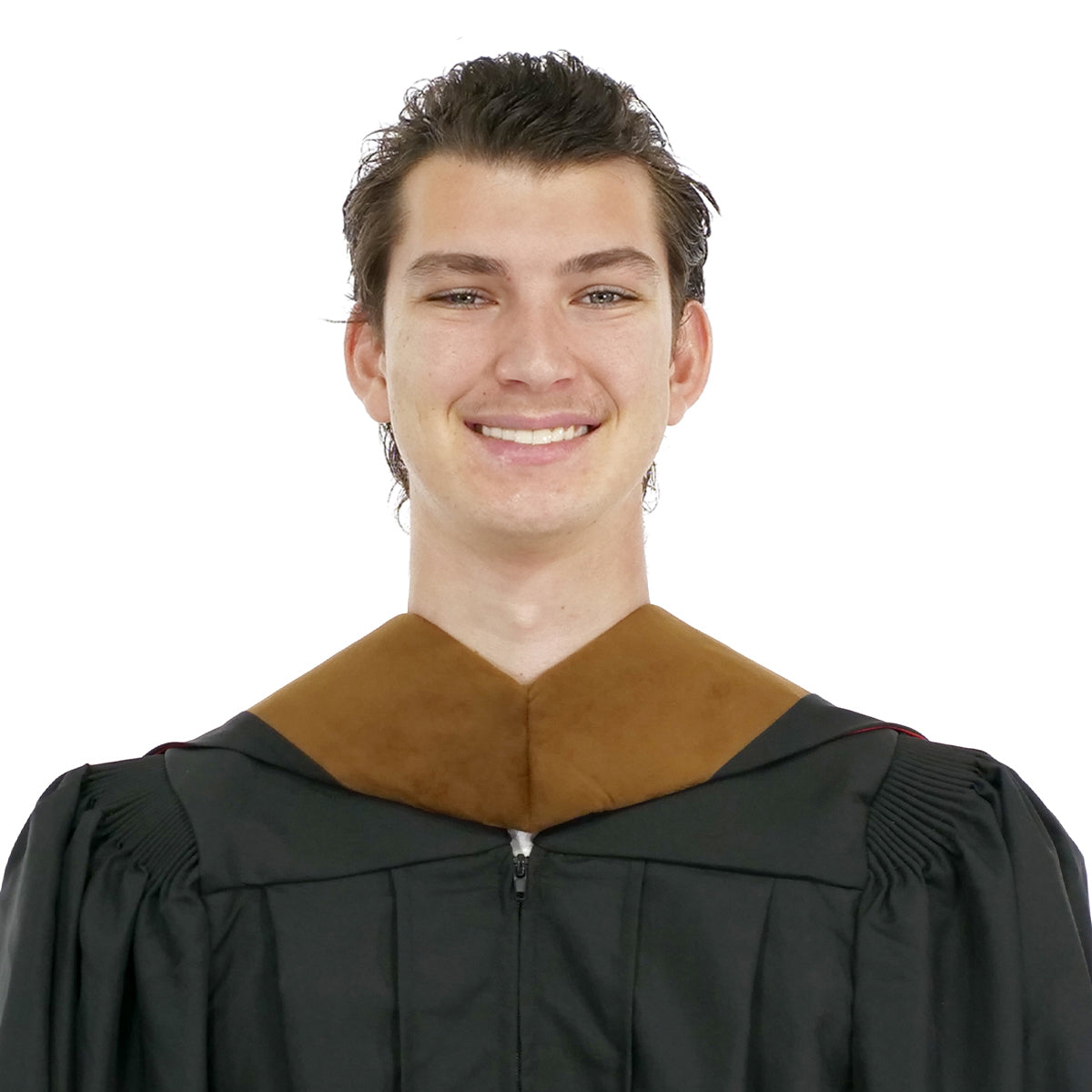 Deluxe Bachelors/Master Hood - Brown Velvet, Red & White