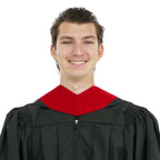 Deluxe Bachelors/Master Hood - Scarlet Velvet, Dark Blue & Golden Yellow