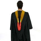 Deluxe Bachelors/Master Hood - Science Gold Velvet, Red & Golden Yellow