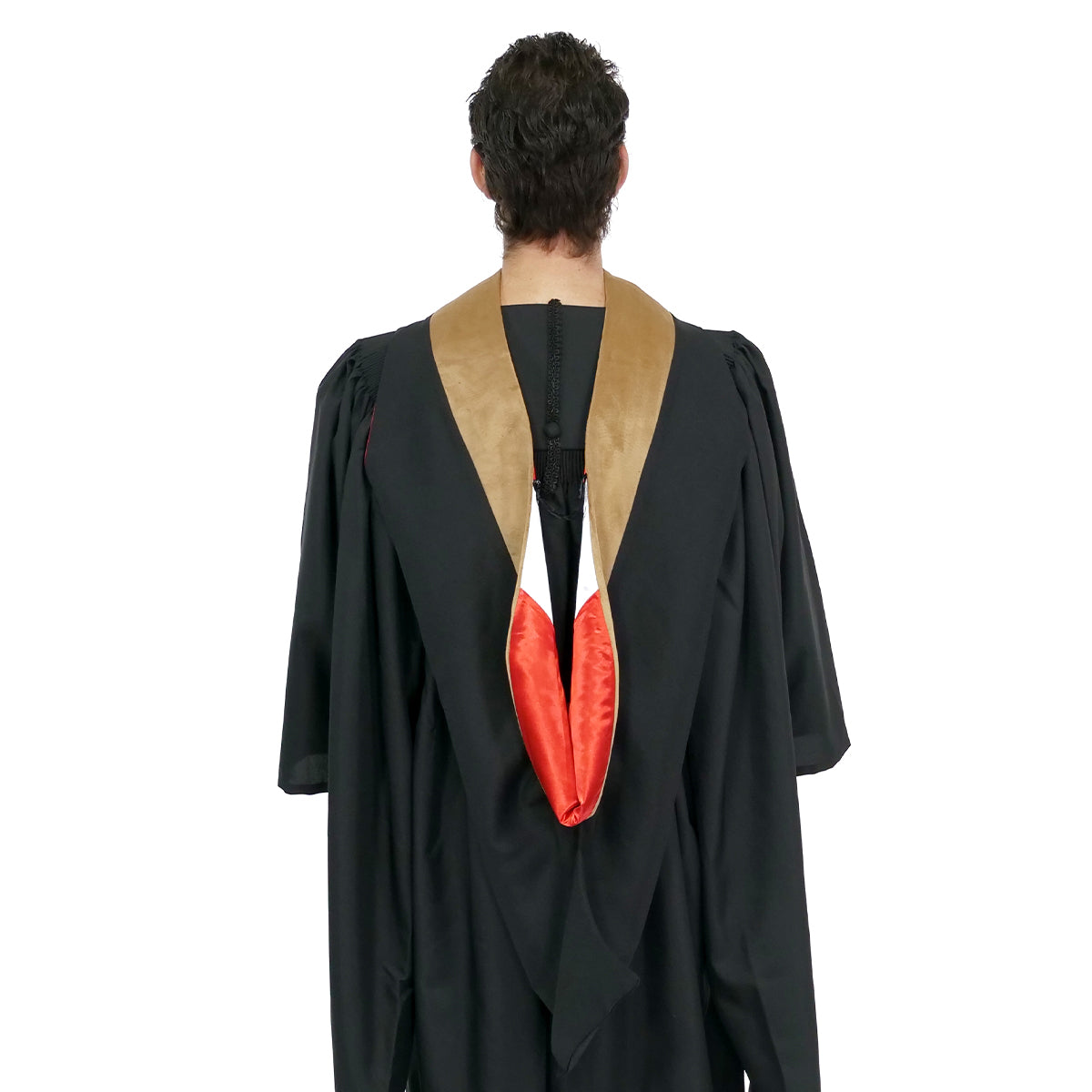 Deluxe Bachelors/Master Hood - Drab Velvet, Red & White