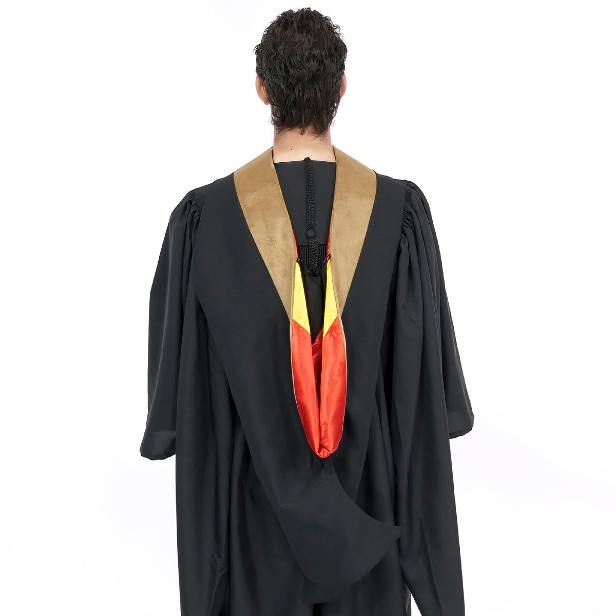 Deluxe Bachelors/Master Hood - Drab Velvet, Red & Golden Yellow Deluxe Bachelors/Master Hood - Drab Velvet, Red & Golden Yellow