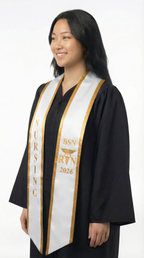 2026 BSN Nursing Graduation Stole with Trim - Graduation Cap and Gown