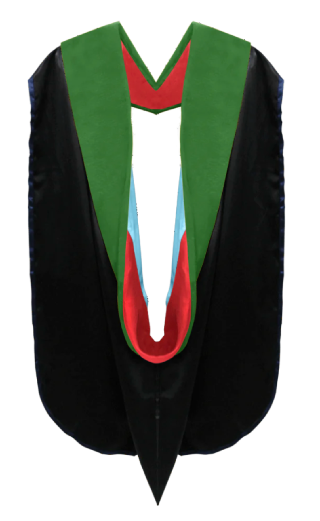 Doctoral Hoods on Clearance (FINAL SALE) - Kelly Green Velvet