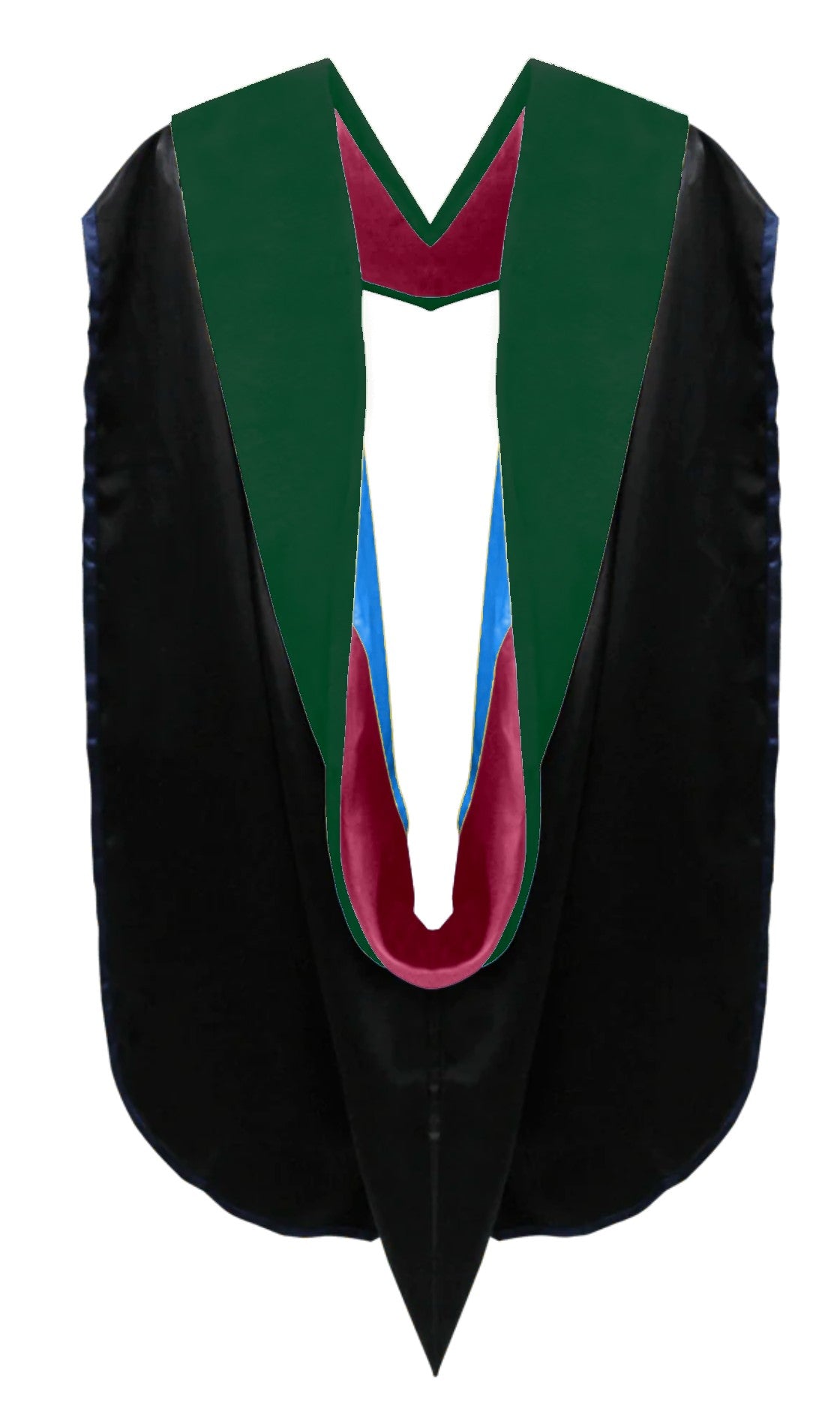 Doctoral Hoods on Clearance (FINAL SALE) - Kelly Green Velvet