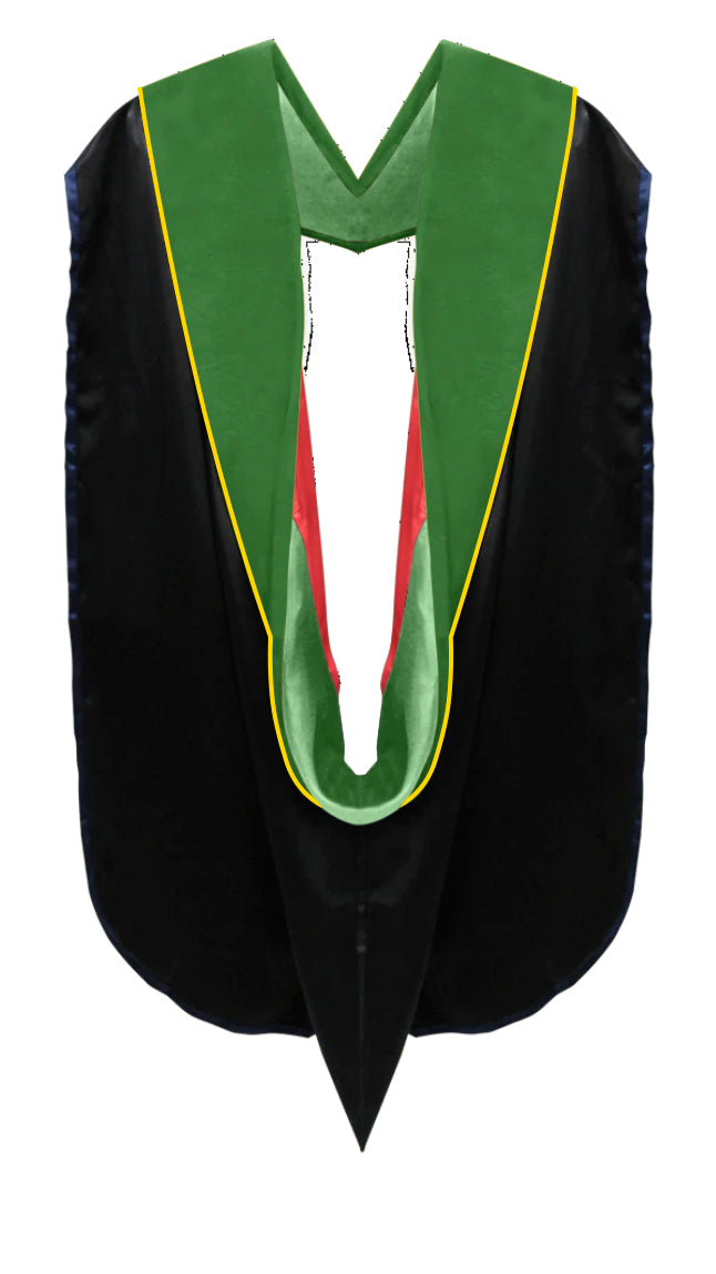 Doctoral Hoods on Clearance (FINAL SALE) - Kelly Green Velvet