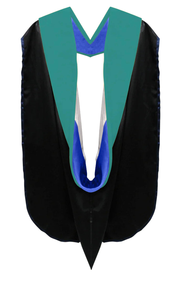 Doctoral Hoods on Clearance (FINAL SALE) - Peacock Blue Velvet