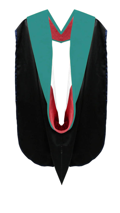 Doctoral Hoods on Clearance (FINAL SALE) - Peacock Blue Velvet