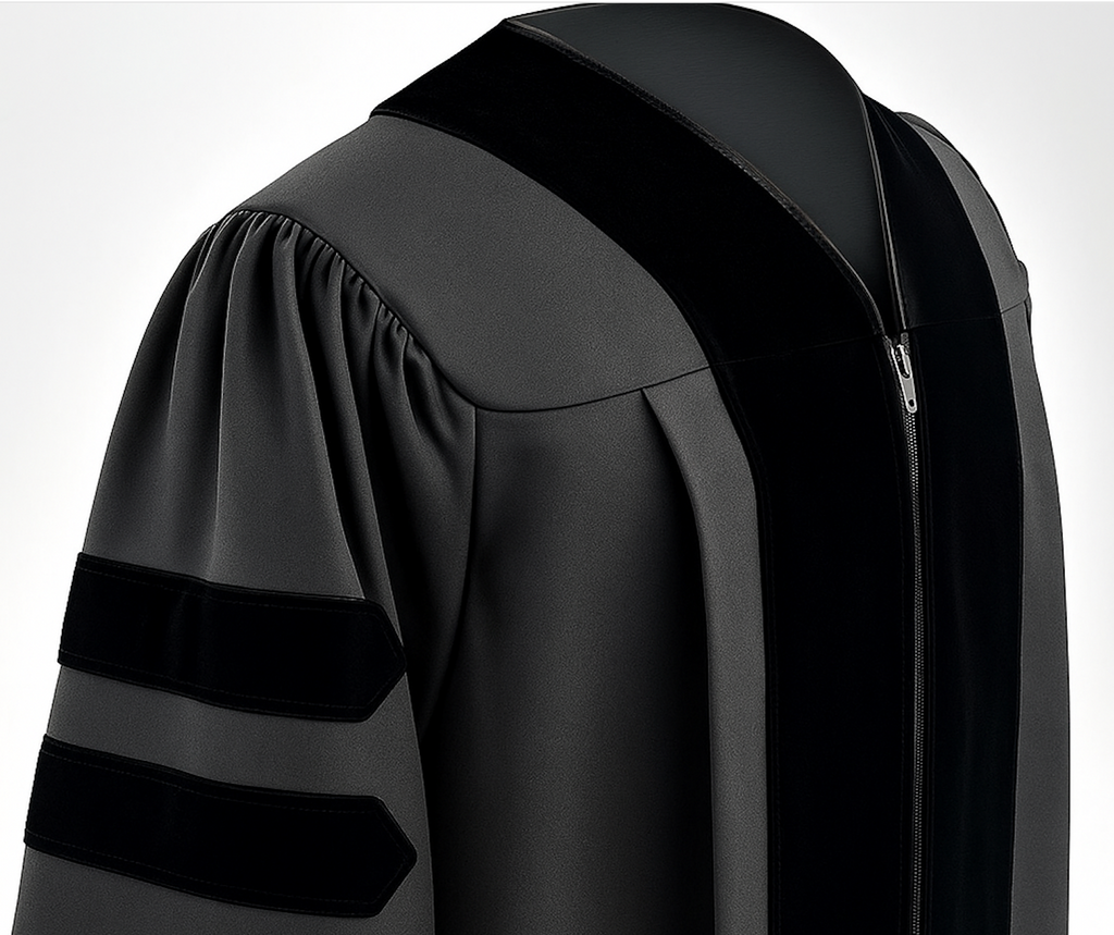 Classic Doctoral Graduation Cap & Gown - Academic Regalia - Graduation Cap and Gown