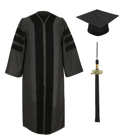 Classic Doctoral Graduation Cap & Gown - Academic Regalia