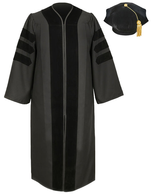 Classic Doctoral Graduation Tam & Gown - Academic Regalia