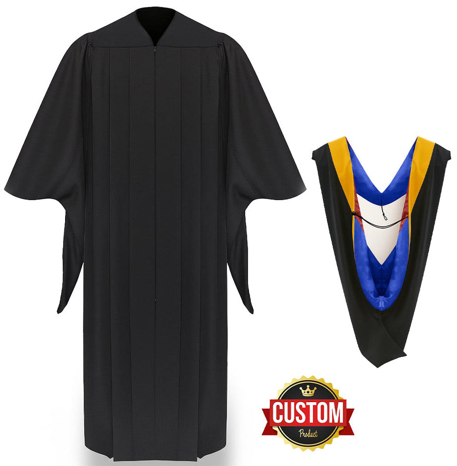 Deluxe Masters Graduation Gown & Hood Package