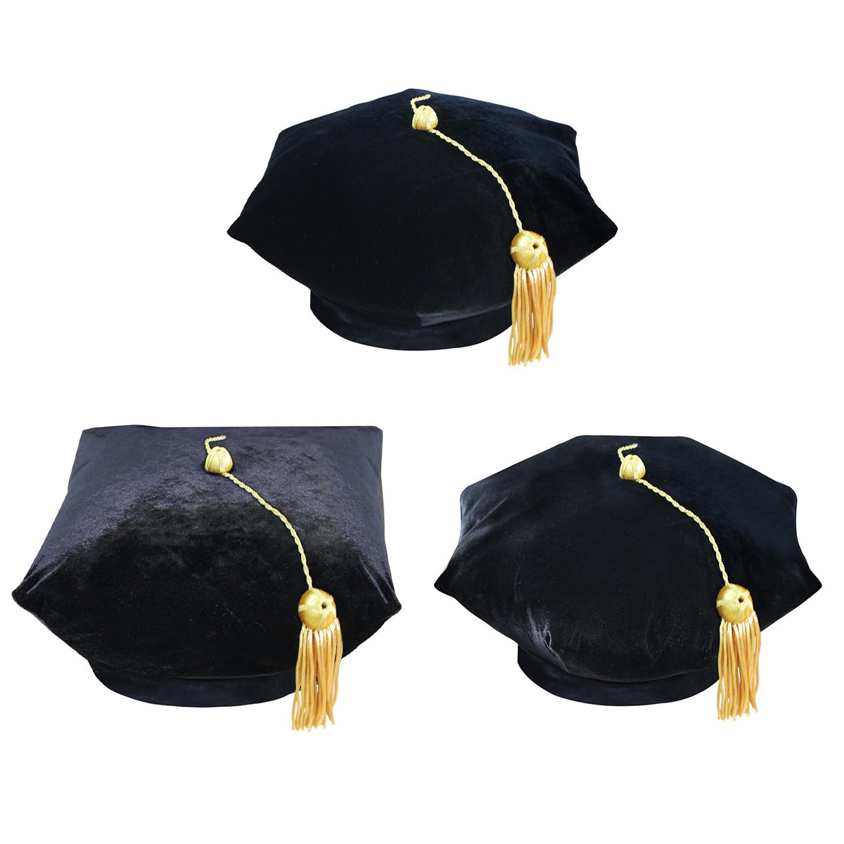 Deluxe Doctoral Graduation Tam, Gown & Hood Package