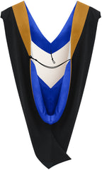Deluxe Bachelors/Master Hood - Drab Velvet, Royal Blue & White