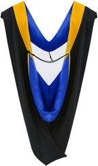 Deluxe Bachelors/Master Hood - Science Gold Velvet, Royal Blue & Golden Yellow