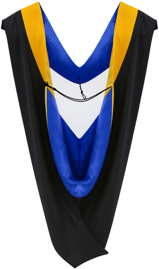 Deluxe Bachelors/Master Hood - Science Gold Velvet, Royal Blue & Golden Yellow