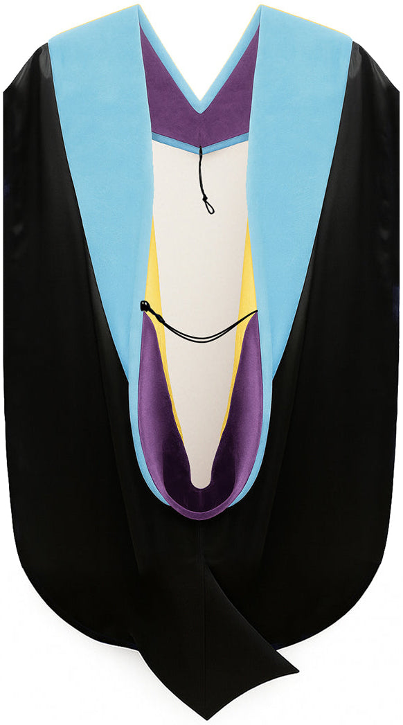 Doctor of Education Hood - Purple & Golden Yellow - Graduation Cap and Gown