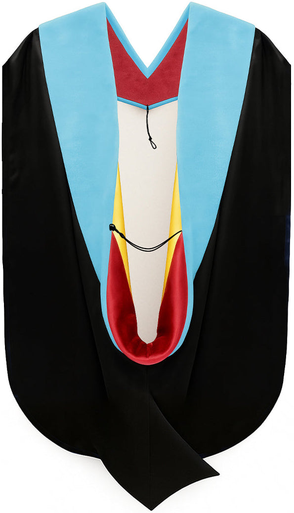 Doctor of Education Hood - Red & Golden Yellow